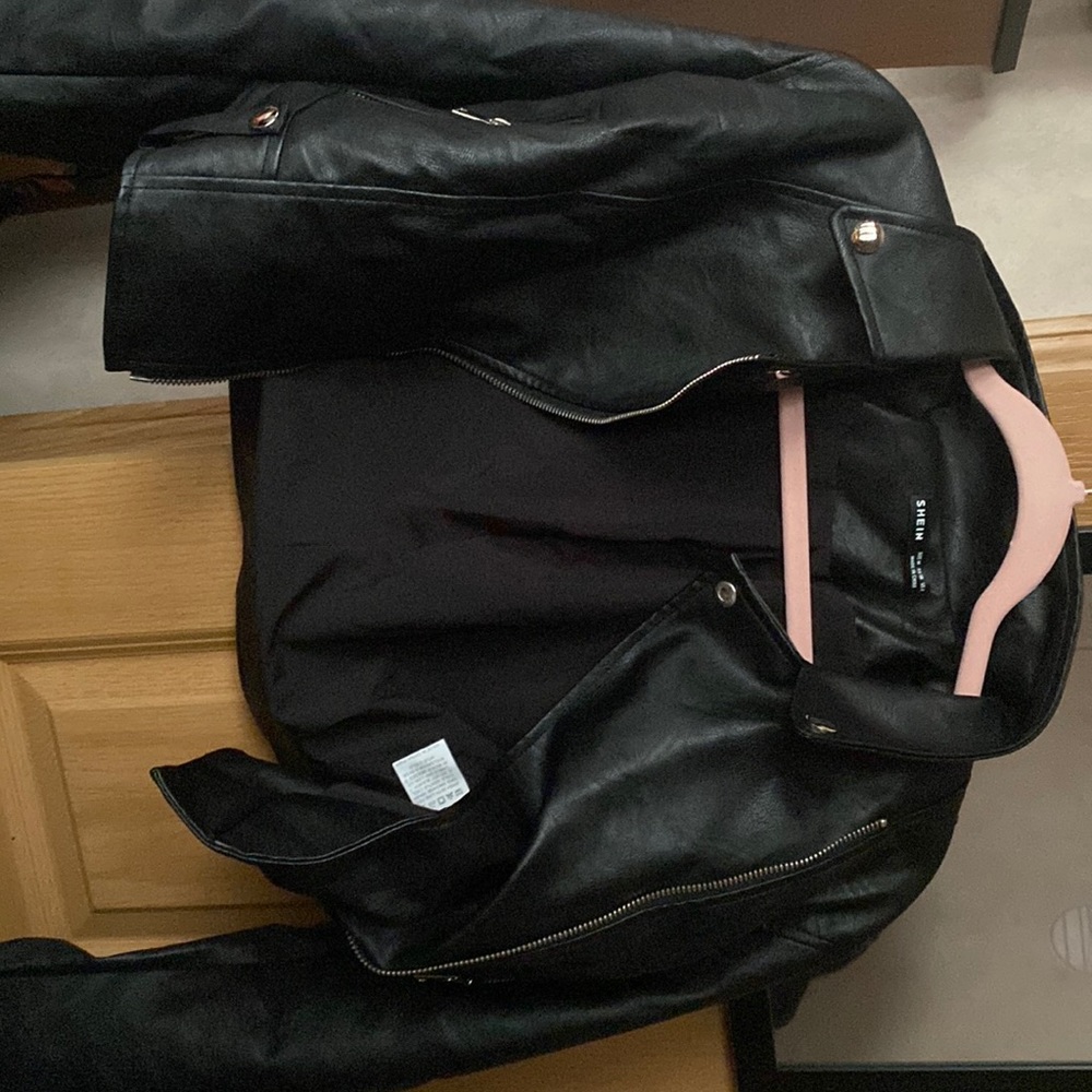 Pleather crop jacket